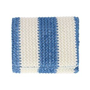 Buxton Women's Striped Straw Vegan Leather Medium Trifold